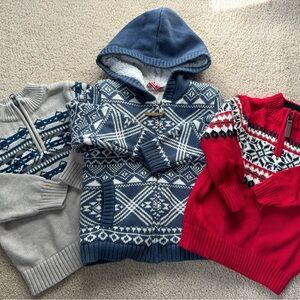 Children's Sweater Bundle - Blue, Gray, Red